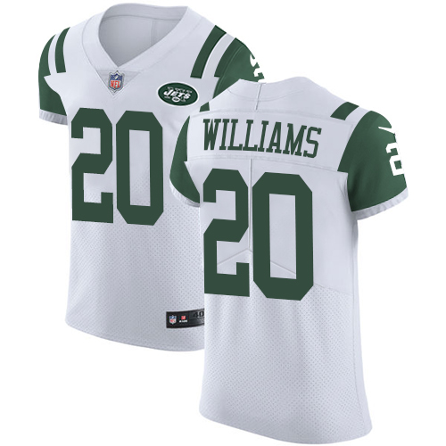 Nike Jets #20 Marcus Williams White Men's Stitched NFL Vapor Untouchable Elite Jersey